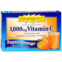 Emergen-C 1000 Mg Vitamin C Fizzy Drink Mix, Super Orange - 30 Packets